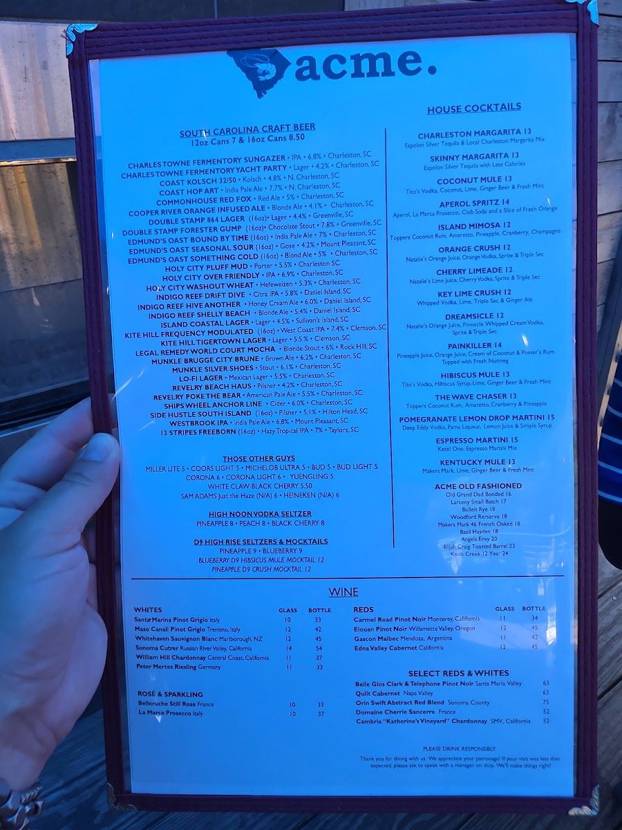 Acme Lowcountry Kitchen Menu - Image 4